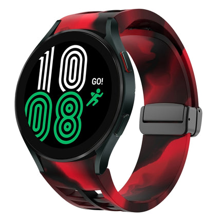 Richard Magnetic Folding Black Buckle Silicone Watch Band, For Samsung Galaxy Watch 5 40 / 44mm, For Sansung Galaxy Watch 5 Pro 45mm, Fou Samsung Galaxy Watch 4 40 / 44mm