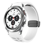 Richard Magnetic Folding Black Buckle Silicone Watch Band, For Samsung Galaxy Watch 4 classic 42 / 46mm - DealBuddy