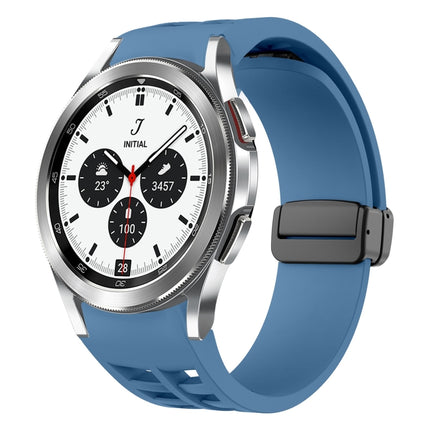 Richard Magnetic Folding Black Buckle Silicone Watch Band, For Samsung Galaxy Watch 4 classic 42 / 46mm - DealBuddy