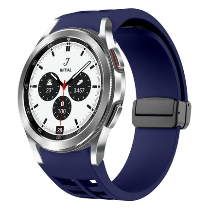 Richard Magnetic Folding Black Buckle Silicone Watch Band, For Samsung Galaxy Watch 4 classic 42 / 46mm - DealBuddy