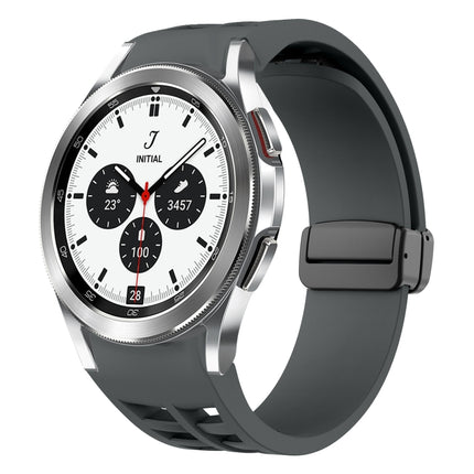 Richard Magnetic Folding Black Buckle Silicone Watch Band, For Samsung Galaxy Watch 4 classic 42 / 46mm - DealBuddy