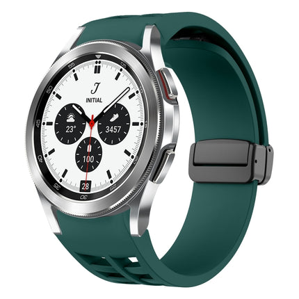 Richard Magnetic Folding Black Buckle Silicone Watch Band, For Samsung Galaxy Watch 4 classic 42 / 46mm - DealBuddy