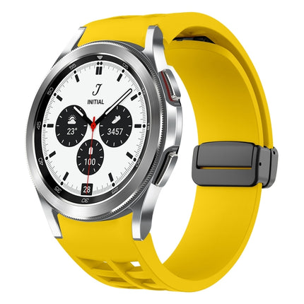 Richard Magnetic Folding Black Buckle Silicone Watch Band, For Samsung Galaxy Watch 4 classic 42 / 46mm - DealBuddy