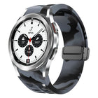 Richard Magnetic Folding Black Buckle Silicone Watch Band, For Samsung Galaxy Watch 4 classic 42 / 46mm - DealBuddy