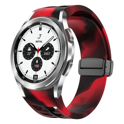 Richard Magnetic Folding Black Buckle Silicone Watch Band, For Samsung Galaxy Watch 4 classic 42 / 46mm - DealBuddy