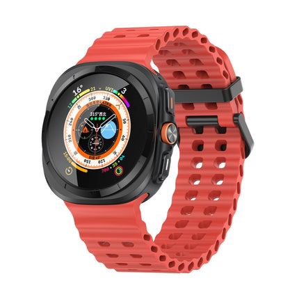 Ocean Dual Row Hole Silicone Watch Band, For Samsung Galaxy Watch Ultra 47mm / Ultra 2025 - DealBuddy