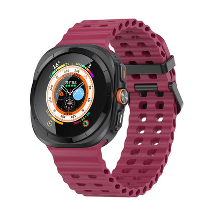 Ocean Dual Row Hole Silicone Watch Band, For Galaxy Watch Ultra2 2026 / 2025 / 1 2024
