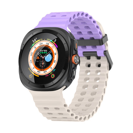 Ocean Dual Row Hole Silicone Watch Band, For Samsung Galaxy Watch Ultra 47mm / Ultra 2025 - DealBuddy