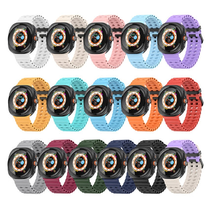 Ocean Dual Row Hole Silicone Watch Band, For Galaxy Watch Ultra2 2026 / 2025 / 1 2024