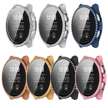Single Row Diamond PC + Tempered Film Integrated Watch Protective Case, For Samsung Galaxy Watch 7 44mm, For Samsung Galaxy Watch 7 40mm - DealBuddy