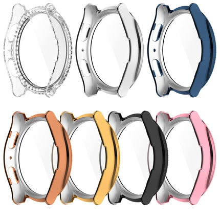 Single Row Diamond PC + Tempered Film Integrated Watch Protective Case, For Samsung Galaxy Watch 7 44mm, For Samsung Galaxy Watch 7 40mm - DealBuddy