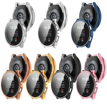 Single Row Diamond PC + Tempered Film Integrated Watch Protective Case, For Samsung Galaxy Watch 7 44mm, For Samsung Galaxy Watch 7 40mm - DealBuddy