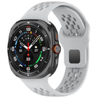 For Samsung Galaxy Watch Ultra 47mm Holes Style Square Buckle Solid Color Silicone Watch Band - DealBuddy