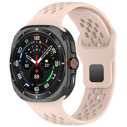 For Samsung Galaxy Watch Ultra 47mm Holes Style Square Buckle Solid Color Silicone Watch Band - DealBuddy