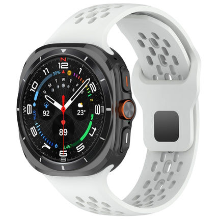 For Samsung Galaxy Watch Ultra 47mm Holes Style Square Buckle Solid Color Silicone Watch Band - DealBuddy