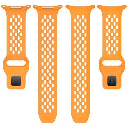 For Samsung Galaxy Watch Ultra 47mm Holes Style Square Buckle Solid Color Silicone Watch Band