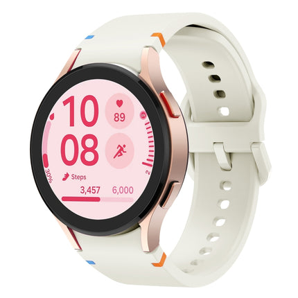 Flat Sewing Design Silicone Watch Band, For Samsung Galaxy Watch FE 40mm, For Samsung Galaxy Watch 7 44mm, For Samsung Galaxy Watch 7 40mm, For Samsung Galaxy Watch 6 Classic 43 / 47mm