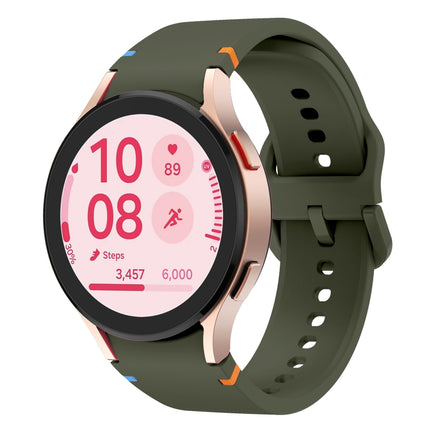 Flat Sewing Design Silicone Watch Band, For Samsung Galaxy Watch FE 40mm, For Samsung Galaxy Watch 7 44mm, For Samsung Galaxy Watch 7 40mm, For Samsung Galaxy Watch 6 Classic 43 / 47mm