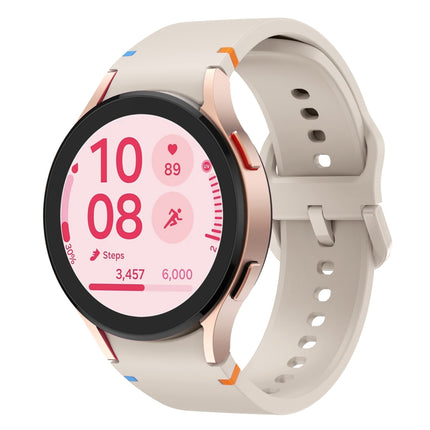 Flat Sewing Design Silicone Watch Band, For Samsung Galaxy Watch FE 40mm, For Samsung Galaxy Watch 7 44mm, For Samsung Galaxy Watch 7 40mm, For Samsung Galaxy Watch 6 Classic 43 / 47mm