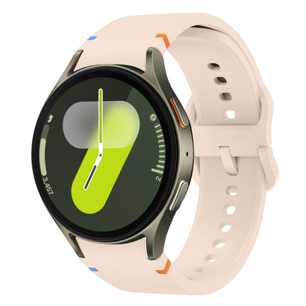 Flat Sewing Design Silicone Watch Band, For Samsung Galaxy Watch FE 40mm, For Samsung Galaxy Watch 7 44mm, For Samsung Galaxy Watch 7 40mm, For Samsung Galaxy Watch 6 Classic 43 / 47mm
