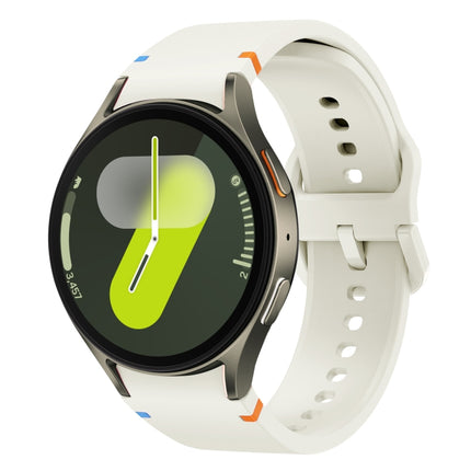 Flat Sewing Design Silicone Watch Band, For Samsung Galaxy Watch FE 40mm, For Samsung Galaxy Watch 7 44mm, For Samsung Galaxy Watch 7 40mm, For Samsung Galaxy Watch 6 Classic 43 / 47mm
