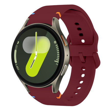 Flat Sewing Design Silicone Watch Band, For Samsung Galaxy Watch FE 40mm, For Samsung Galaxy Watch 7 44mm, For Samsung Galaxy Watch 7 40mm, For Samsung Galaxy Watch 6 Classic 43 / 47mm