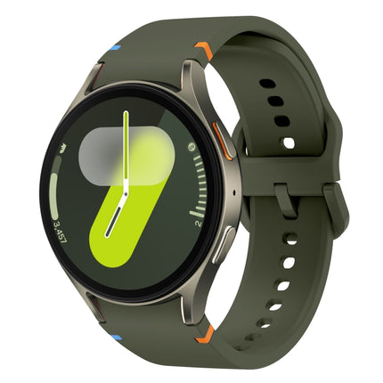 Flat Sewing Design Silicone Watch Band, For Samsung Galaxy Watch FE 40mm, For Samsung Galaxy Watch 7 44mm, For Samsung Galaxy Watch 7 40mm, For Samsung Galaxy Watch 6 Classic 43 / 47mm