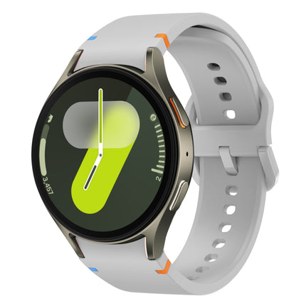 Flat Sewing Design Silicone Watch Band, For Samsung Galaxy Watch FE 40mm, For Samsung Galaxy Watch 7 44mm, For Samsung Galaxy Watch 7 40mm, For Samsung Galaxy Watch 6 Classic 43 / 47mm
