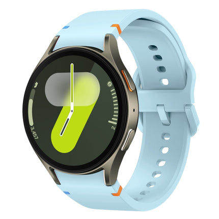 Flat Sewing Design Silicone Watch Band, For Samsung Galaxy Watch FE 40mm, For Samsung Galaxy Watch 7 44mm, For Samsung Galaxy Watch 7 40mm, For Samsung Galaxy Watch 6 Classic 43 / 47mm