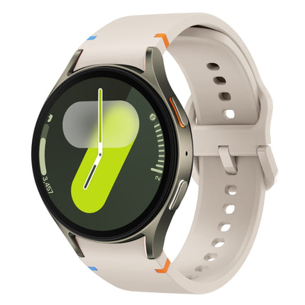 Flat Sewing Design Silicone Watch Band, For Samsung Galaxy Watch FE 40mm, For Samsung Galaxy Watch 7 44mm, For Samsung Galaxy Watch 7 40mm, For Samsung Galaxy Watch 6 Classic 43 / 47mm