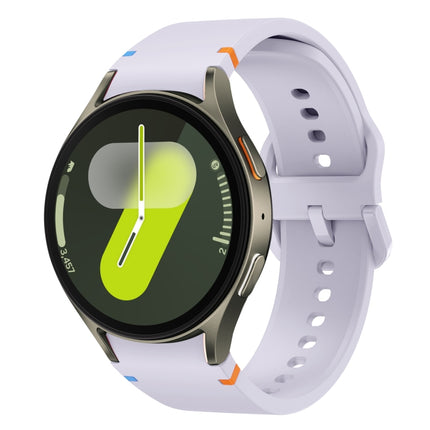 Flat Sewing Design Silicone Watch Band, For Samsung Galaxy Watch FE 40mm, For Samsung Galaxy Watch 7 44mm, For Samsung Galaxy Watch 7 40mm, For Samsung Galaxy Watch 6 Classic 43 / 47mm