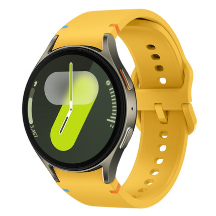 Flat Sewing Design Silicone Watch Band, For Samsung Galaxy Watch FE 40mm, For Samsung Galaxy Watch 7 44mm, For Samsung Galaxy Watch 7 40mm, For Samsung Galaxy Watch 6 Classic 43 / 47mm