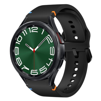 Flat Sewing Design Silicone Watch Band, For Samsung Galaxy Watch FE 40mm, For Samsung Galaxy Watch 7 44mm, For Samsung Galaxy Watch 7 40mm, For Samsung Galaxy Watch 6 Classic 43 / 47mm