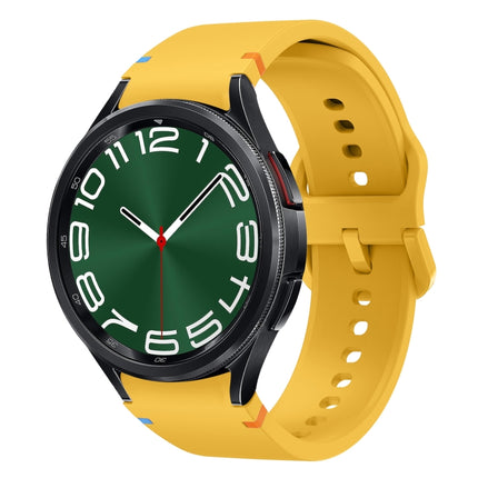 Flat Sewing Design Silicone Watch Band, For Samsung Galaxy Watch FE 40mm, For Samsung Galaxy Watch 7 44mm, For Samsung Galaxy Watch 7 40mm, For Samsung Galaxy Watch 6 Classic 43 / 47mm