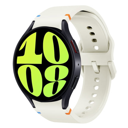Flat Sewing Design Silicone Watch Band, For Samsung Galaxy Watch 6 40 / 44mm, For Sansung Galaxy Watch 5 Pro Golf Edition, For Samsung Galaxy Watch 5 Golf Edition, For Samsung Galaxy Watch 5 40 / 44mm