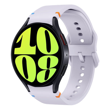 Flat Sewing Design Silicone Watch Band, For Samsung Galaxy Watch 6 40 / 44mm, For Sansung Galaxy Watch 5 Pro Golf Edition, For Samsung Galaxy Watch 5 Golf Edition, For Samsung Galaxy Watch 5 40 / 44mm