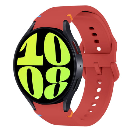 Flat Sewing Design Silicone Watch Band, For Samsung Galaxy Watch 6 40 / 44mm, For Sansung Galaxy Watch 5 Pro Golf Edition, For Samsung Galaxy Watch 5 Golf Edition, For Samsung Galaxy Watch 5 40 / 44mm