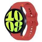 Flat Sewing Design Silicone Watch Band, For Samsung Galaxy Watch 6 40 / 44mm, For Sansung Galaxy Watch 5 Pro Golf Edition, For Samsung Galaxy Watch 5 Golf Edition, For Samsung Galaxy Watch 5 40 / 44mm