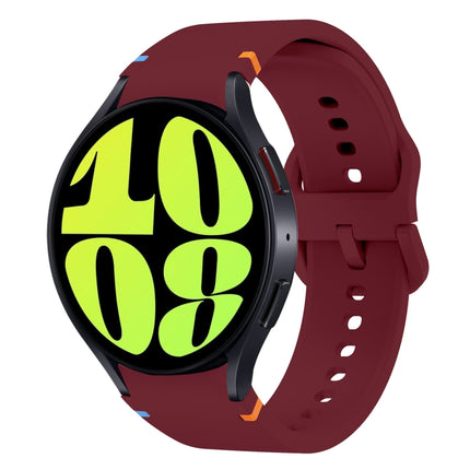 Flat Sewing Design Silicone Watch Band, For Samsung Galaxy Watch 6 40 / 44mm, For Sansung Galaxy Watch 5 Pro Golf Edition, For Samsung Galaxy Watch 5 Golf Edition, For Samsung Galaxy Watch 5 40 / 44mm