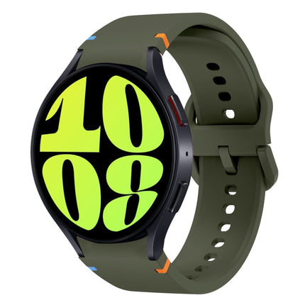Flat Sewing Design Silicone Watch Band, For Samsung Galaxy Watch 6 40 / 44mm, For Sansung Galaxy Watch 5 Pro Golf Edition, For Samsung Galaxy Watch 5 Golf Edition, For Samsung Galaxy Watch 5 40 / 44mm
