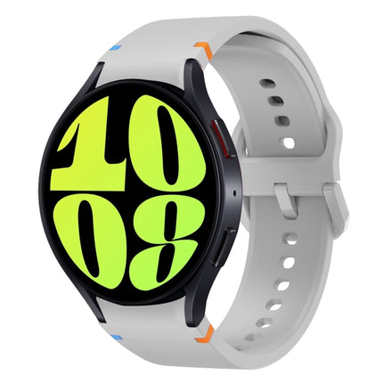 Flat Sewing Design Silicone Watch Band, For Samsung Galaxy Watch 6 40 / 44mm, For Sansung Galaxy Watch 5 Pro Golf Edition, For Samsung Galaxy Watch 5 Golf Edition, For Samsung Galaxy Watch 5 40 / 44mm