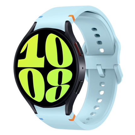 Flat Sewing Design Silicone Watch Band, For Samsung Galaxy Watch 6 40 / 44mm, For Sansung Galaxy Watch 5 Pro Golf Edition, For Samsung Galaxy Watch 5 Golf Edition, For Samsung Galaxy Watch 5 40 / 44mm
