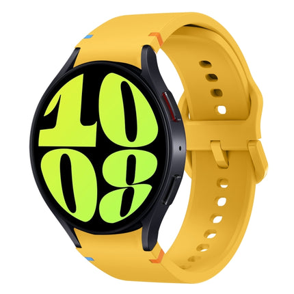 Flat Sewing Design Silicone Watch Band, For Samsung Galaxy Watch 6 40 / 44mm, For Sansung Galaxy Watch 5 Pro Golf Edition, For Samsung Galaxy Watch 5 Golf Edition, For Samsung Galaxy Watch 5 40 / 44mm