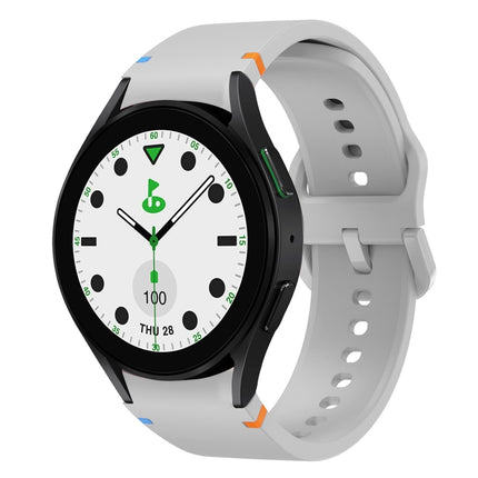 Flat Sewing Design Silicone Watch Band, For Samsung Galaxy Watch 6 40 / 44mm, For Sansung Galaxy Watch 5 Pro Golf Edition, For Samsung Galaxy Watch 5 Golf Edition, For Samsung Galaxy Watch 5 40 / 44mm