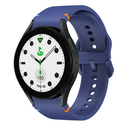 Flat Sewing Design Silicone Watch Band, For Samsung Galaxy Watch 6 40 / 44mm, For Sansung Galaxy Watch 5 Pro Golf Edition, For Samsung Galaxy Watch 5 Golf Edition, For Samsung Galaxy Watch 5 40 / 44mm