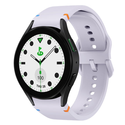 Flat Sewing Design Silicone Watch Band, For Samsung Galaxy Watch 6 40 / 44mm, For Sansung Galaxy Watch 5 Pro Golf Edition, For Samsung Galaxy Watch 5 Golf Edition, For Samsung Galaxy Watch 5 40 / 44mm