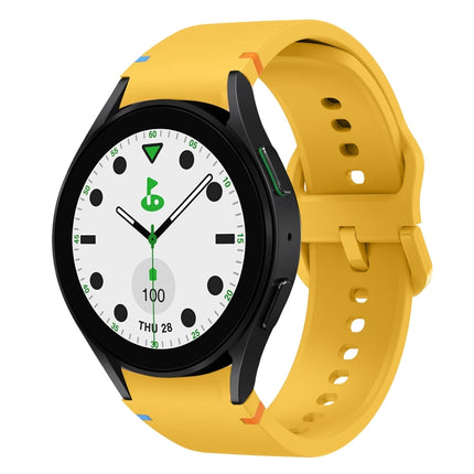 Flat Sewing Design Silicone Watch Band, For Samsung Galaxy Watch 6 40 / 44mm, For Sansung Galaxy Watch 5 Pro Golf Edition, For Samsung Galaxy Watch 5 Golf Edition, For Samsung Galaxy Watch 5 40 / 44mm