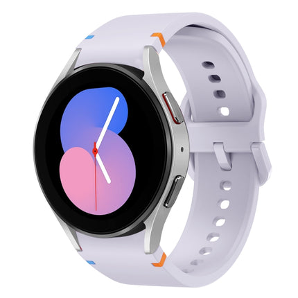 Flat Sewing Design Silicone Watch Band, For Samsung Galaxy Watch 6 40 / 44mm, For Sansung Galaxy Watch 5 Pro Golf Edition, For Samsung Galaxy Watch 5 Golf Edition, For Samsung Galaxy Watch 5 40 / 44mm