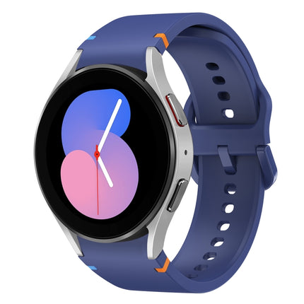 Flat Sewing Design Silicone Watch Band, For Samsung Galaxy Watch 6 40 / 44mm, For Sansung Galaxy Watch 5 Pro Golf Edition, For Samsung Galaxy Watch 5 Golf Edition, For Samsung Galaxy Watch 5 40 / 44mm