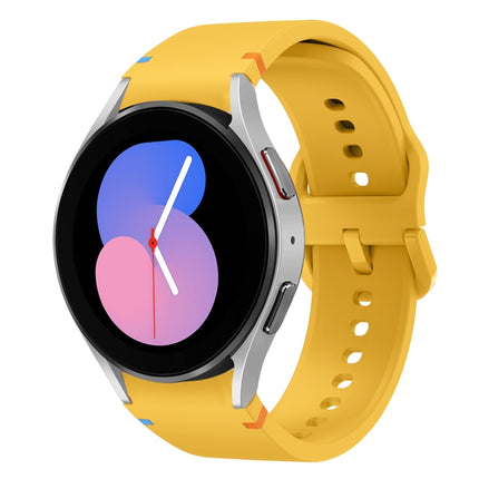 Flat Sewing Design Silicone Watch Band, For Samsung Galaxy Watch 6 40 / 44mm, For Sansung Galaxy Watch 5 Pro Golf Edition, For Samsung Galaxy Watch 5 Golf Edition, For Samsung Galaxy Watch 5 40 / 44mm